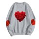 thumbnail image 5 of RKSTN Women's Valentine's Day Sweatshirts Oversized Crewneck Valentines Heart Graphic Print Hoodless Sweatshirt Womens Casual Plus Size Round Neck Loose Comfy Sweatshirt Fall Spring Clothes, 5 of 6