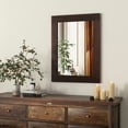 thumbnail image 3 of Spaco Wood Framed Wall Mirror for Bedroom Living Room Vanity Entryway-Brown, Mirrors for Wall, 3 of 10