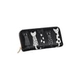 thumbnail image 1 of Qarigey Cartera larga para mujer, tarjetero para teléfono con gato para mujer, bolso con hilos bordados, monedero de piel sintética de gran Type2 NO2, 1 of 6