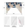 thumbnail image 5 of Navy Blue Spring Floral Swag Valances for Windows, Small Curtains Drapes, Farmhouse Butterfly Rustic Kitchen Window Curtains Over Sink Rod Pocket Window Treatment Valance for Bedroom/Bathroom 56"x36", 5 of 5
