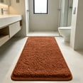 thumbnail image 2 of Ouuluon Bathroom Rugs Soft Absorbent Non Slip Bath Mat, Brown Washable Modern Floor Mat for Bathroom Laundry Room Bedroom Hallway Home, 2 of 7