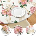 thumbnail image 4 of Round Fitted Tablecloth with Elastic Edges Fits 45"-52" Round Tables Pioneer Colorful Floral Waterproof Table Cover Washable Indoor and Outdoor for Party Kitchen Dinner Banquet Patio Picnic, 4 of 7