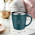 thumbnail image 3 of 16oz Double Wall Stainless Steel Airtight Coffee Mug with Handle and Splash Lid (Green), 3 of 9
