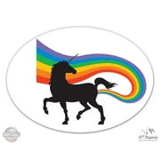 Unicorn Rainbows - 8" Vinyl Sticker - For Car Laptop I-Pad - Waterproof Decal