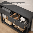 thumbnail image 6 of Aiho Console Table 39" With Drawers, Wood Entryway Table Hallway Table with Outlets & USB Ports, Sofa Table for Living Room, Foyer and Corridor - Black, 6 of 9