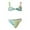 Multicolor, variant on uublik Girls 2 Piece Swimsuit Color Gradient Sling Beach Casual Split Bikini, Sizes 9-16