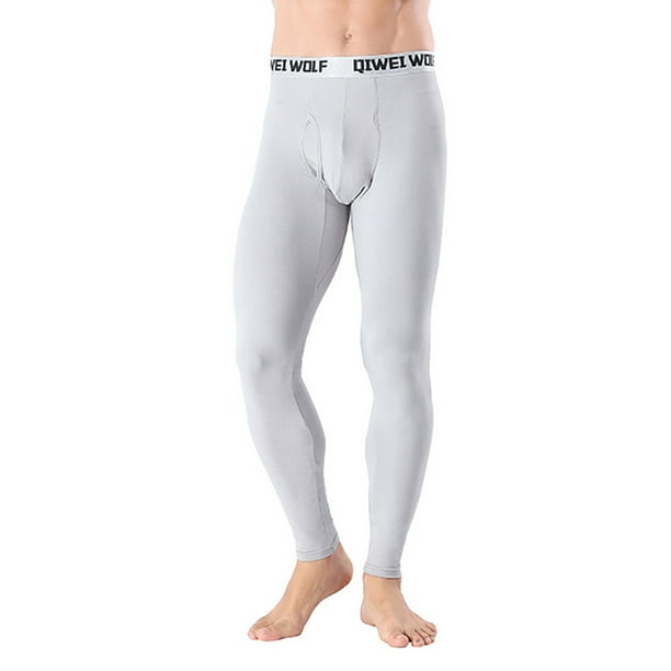 LUXUR Mens Long Johns Winter Warm Thermal Pant Solid Color