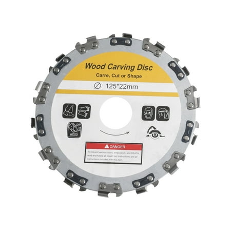 

Htovila 125mm 14T Woodworking Disc Angle Grinder Chains Disc Wood Plastics Carving Shaping Cutting Disc