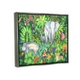 thumbnail image 3 of Stupell Industries Detailed Safari Animal Jungle Painting Luster Gray Floating Framed Canvas Print Wall Art, Design by Paul Brent, 3 of 6