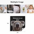 thumbnail image 5 of Funny Koala Cloth Napkins, Welcome To OUR Place Modern Retro Washable and Reusable Dinner Napkins Set of 6, Table Napkin for Kitchen Party Birthday Wedding Hotel Housewarming 20"x20", 5 of 9