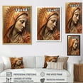 thumbnail image 4 of Designart "Religious Depiction Of Mary Adorned With Golden Ornaments" Religious Portrait Floater Framed Wall Art Living Room, 4 of 5