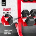 thumbnail image 5 of WF Athletic Supply Heavy-Duty Dumbbell Rack Stand, Weight Rack for Home Gym, Weight Holder, Available Sizes for Storage 5-50LB Red, RACK ONLY, 5 of 8