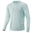 thumbnail image 2 of HUK Men's KC Pursuit Long Sleeve Sun Protecting Fishing Shirt, Dorado-Seafoam, X-Large, 2 of 3
