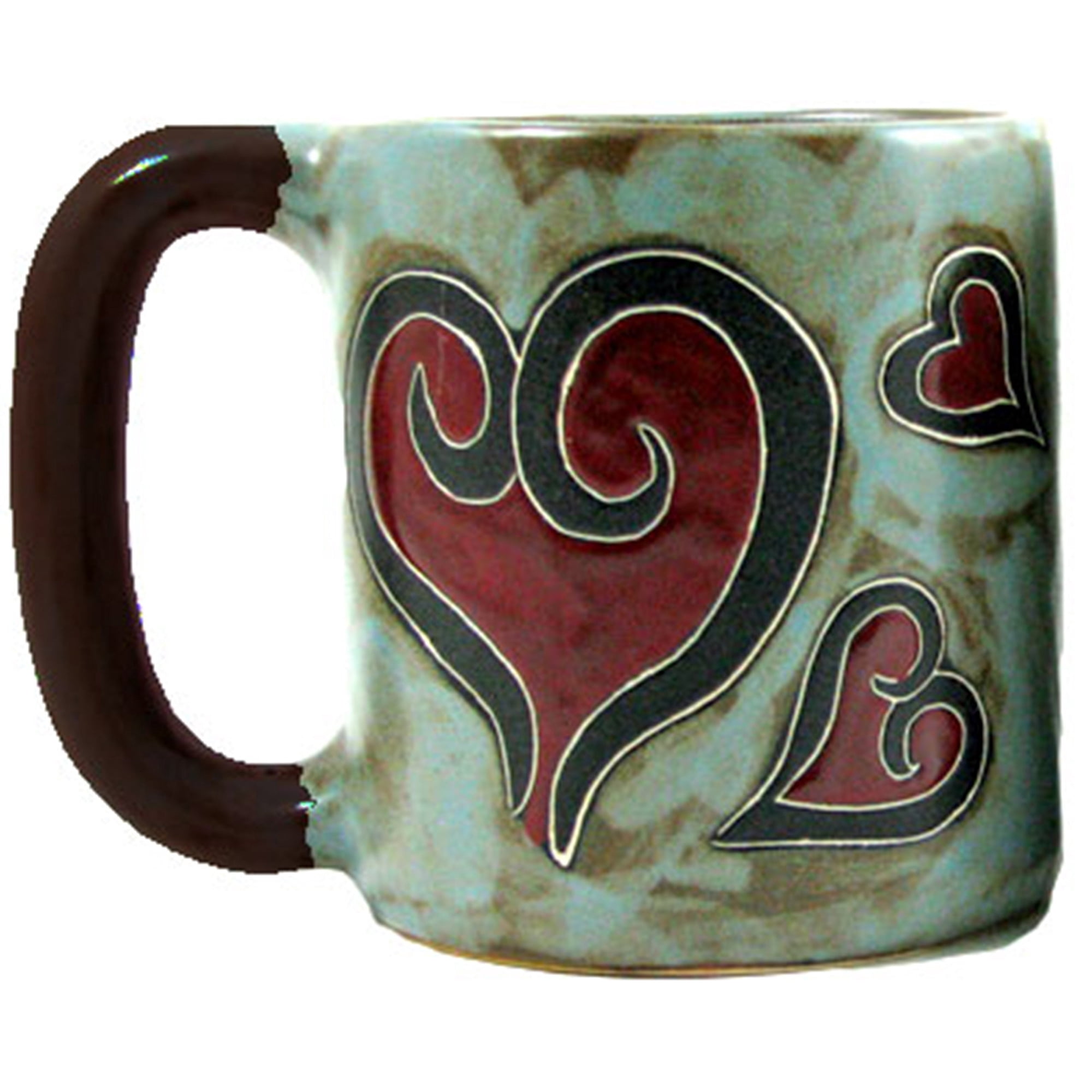 Mara Stoneware Mug - Hearts - 16 oz