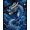 Blue, Pattern 3, variant on Flatwoven High Traffic Area Rug, Magical Fantasy Dragon Motif, Non Slip, Stain Resistant, Washable Area Rugs for Living Room, Bedroom(Blue, 4X6)