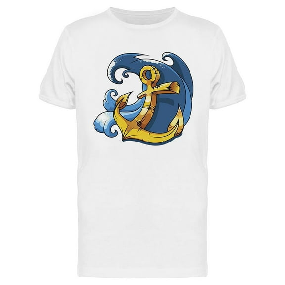 Vintage Anchor Cartoon Design T-Shirt Men -Image by Shutterstock, Male Large