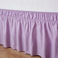 thumbnail image 2 of Wrap Around Bed Skirts 14" Drop, Fully Elastic Dust Ruffle, Soft and Luxury, Fade Resistant, Machine Washable Luxurious Fabric, Queen Size - Lavender Solid., 2 of 4