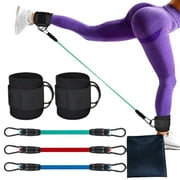 Latiable Ankle Resistance Bands Set, Ankle Tube Band with Adjustable, 60LB Three Different Pound Resistance Bands, Recoils and Glutes Workouts, Legs Resistance Bands with Ankle Strap for Women & Men
