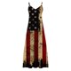 thumbnail image 3 of Puntoco Vestidos Mujer Verano Estilo Verano Mujer Día De La Independencia Impreso Correa De Vacaciones Vestido con Cuello En V, 3 of 4
