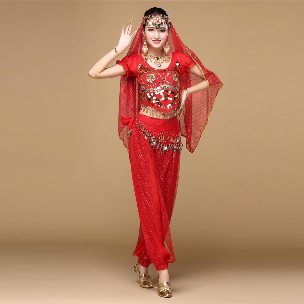 Highlights Bloomers Short Sleeve Set (2 Piece) Women Belly Dance Outfit