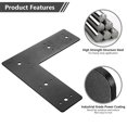 thumbnail image 3 of 2 Pcs, Plaque de Réparation Plate en Acier Droit en Forme de L, Connecteurs Enduits Post to Beam, 3 of 9