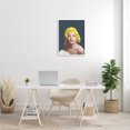 thumbnail image 2 of Stupell Industries Blonde Pop Vintage Marilyn Fashion Icon over Blue Novelty Painting White Framed Art Print Wall Art, 24 x 30, Design by Chris Consani, 2 of 7