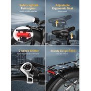 Electric Bike for Adults Peak 750W 20MPH Brushless Motor,48V Electric Mountain Bikes, 26×4 Fat Tires Ebike,7 Speed (Grey)