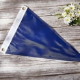 thumbnail image 6 of ABPETE 3 Pieces Nylon Pennant Flags Triangle Boat 12 x 18 Inch Blank Flag Metal Grommets for Boats Sailing Outdoor Home Indoor Gyms Businesses Party Decorations(Blue), 6 of 7