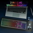 thumbnail image 4 of CHUANK Wireless Keyboard and Mouse  87 Keys Mechanical Feel Keyboard Mice Combo  Anti-Ghosting Ergonomic Rechargeable W/ 2.4G Wireless Receiver  RGB LED Backlight for Windows Computer PC, 4 of 4