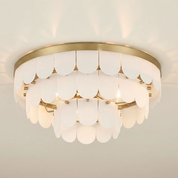 Possini Euro Design Possini Euro Haumea 16 1/4" Wide Warm Gold Ceiling Light