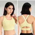 thumbnail image 6 of Women's Sports Bras Sports Fitness Bra Yoga Running Bra Dry Wicking Bra Bras for Women No Underwire Yellow S, 6 of 8