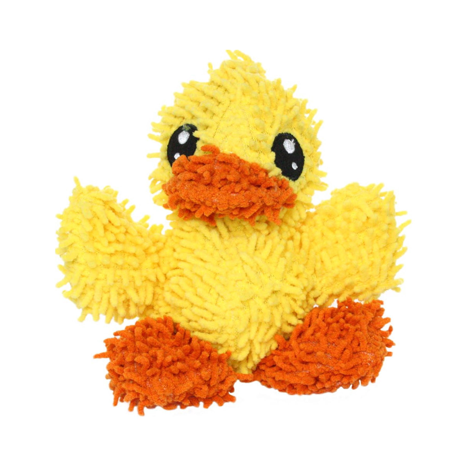 Mighty Jr Microfiber Ball Duck and Elephant, 2 Pack, Durable Squeaky Dog Toy
