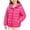 Hot Pink, variant on Girls Winter Coat Nelozsy Children's Winter Solid Color Long Sleeves Hooded Zipper Quilted Coat Keep Warm Coat Kids Blue 7-8Years