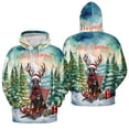 thumbnail image 3 of Merry Christmas Santa Reindeer Antlers Doberman Pinscher Sleigh Xmas Winter Holiday All Over Print 3D Hoodie Unisex Merch Hoodies Doberman Dog Lover Gifts - 00023, 3 of 6