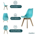 thumbnail image 3 of Comedor Murcia Rectangular 120x70 para 4 personas con Sillas Frankfurt Turquesa, 3 of 5