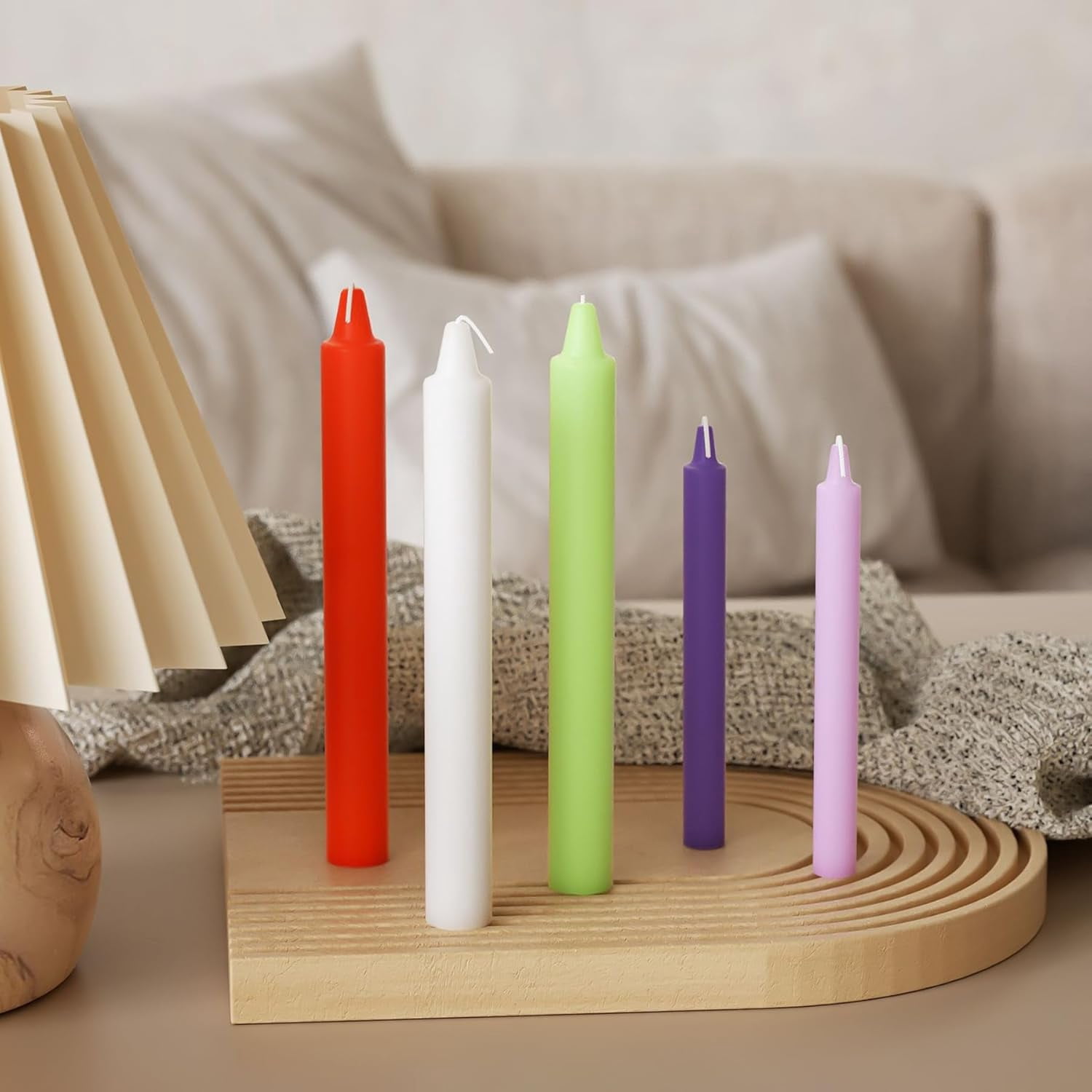 ABCISI 3 Pcs Column Candle Mold, Silicone Long Taper Resin Mold for Handcrafted Pillar & Taper Candles for Aromatherapy Candle, Soy Wax, Birthday Cake Decor (3 Sizes)