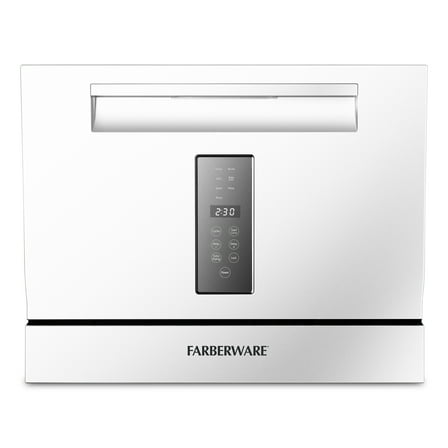 Farberware Professional 6-Piece Countertop Dishwasher, White