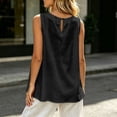 thumbnail image 6 of Bibifish Womens Tank Tops Crew Neck Lightweight Summer Tank Tops Solid Sleeveless Basic Shirts, 6 of 7
