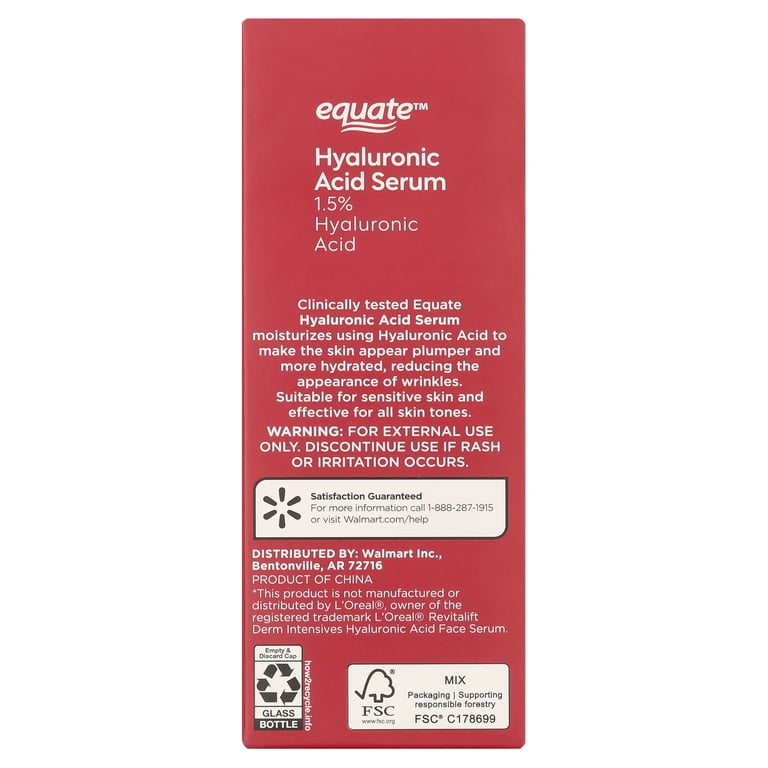 Equate Hyaluronic Acid Face Serum, 1.01 Fl Oz photo 3