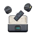 thumbnail image 2 of 2.4G Wireless Lavalier Microphone 1 Transmitter 2 Mics with Charging Case, AI Smart Noise Cancellation Clip-on Mic for Phone Live Stream Audio Recording, Plug & Play for iPhone Android Vlog Interview, 2 of 7