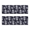 thumbnail image 2 of Floral Bench Cushion Set of 2, Gothic Flower Bouquet Chrysanthemum Blooming Harvest Baroque Motif, Standard Size Foam Pad and Decorative Cover, Indigo Pale Grey, by Ambesonne, 2 of 4