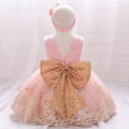 thumbnail image 1 of Vestido de novia para bebé, vestido de princesa para niña, vestido de princesa de encaje esponjoso con lazo para niña, 1 of 6