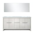 thumbnail image 3 of Lafarre 72 in W x 20 in D White Double Bath Vanity, White Quartz Top and 70 in Mirror, 3 of 9