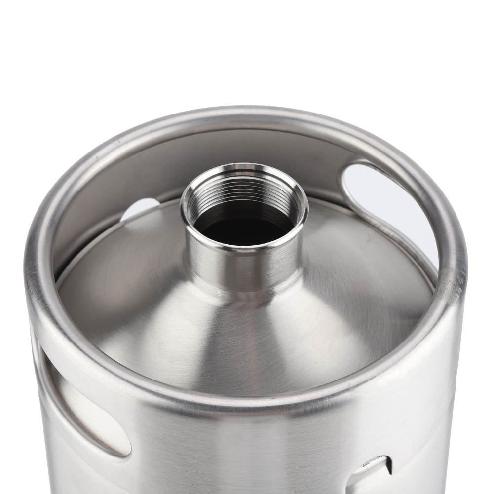 4L Stainless Steel Beer Barrel Holds Beer Mini Barrel Storage Keg with Spiral Cover Lid for Home Hotel Supplies 