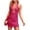 Red, variant on HBYJLZYG Sequins Glitter Bodycon Stretchy Dress - Women's Deep V Neck Halter Strap Backless Sparkly Mini Nightclub Party Dresses