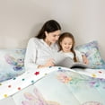thumbnail image 5 of Castle Fairy Animal Owl Twin Comforter Sets Boys Girls,Chic Floral Flowers Bedding Set, 5 of 8