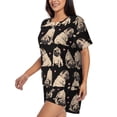 thumbnail image 2 of Bixox Women's French Bulldog Printed Pajama Set 2 Piece Lounge Set Top and Shorts Soft Pajamas, Shorts with Pockets, 2 of 7