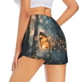thumbnail image 3 of Goofa Magical Butterfly In Forest Printed Women 2 in 1 Running Shorts,Quick Dry Athletic Workout Shorts,High Waisted Athletic Shorts with Liner Pockets-XX-Large, 3 of 9