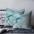 thumbnail image 3 of Decorative Throw Pillow Cover Blue Aqua Turquoise Teal Marble Textured Pillow Case Square Cushion Cover Super Soft Brushed Fabric Pillowcase for Home Couch Sofa Bed, 18" x 18", 3 of 6