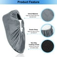 thumbnail image 4 of Uxcell Reusable Non Slip Shoe Covers, 3 Pairs Washable Thickened Boot Covers Soft Shoe Protectors, Blue-grey, 4 of 6